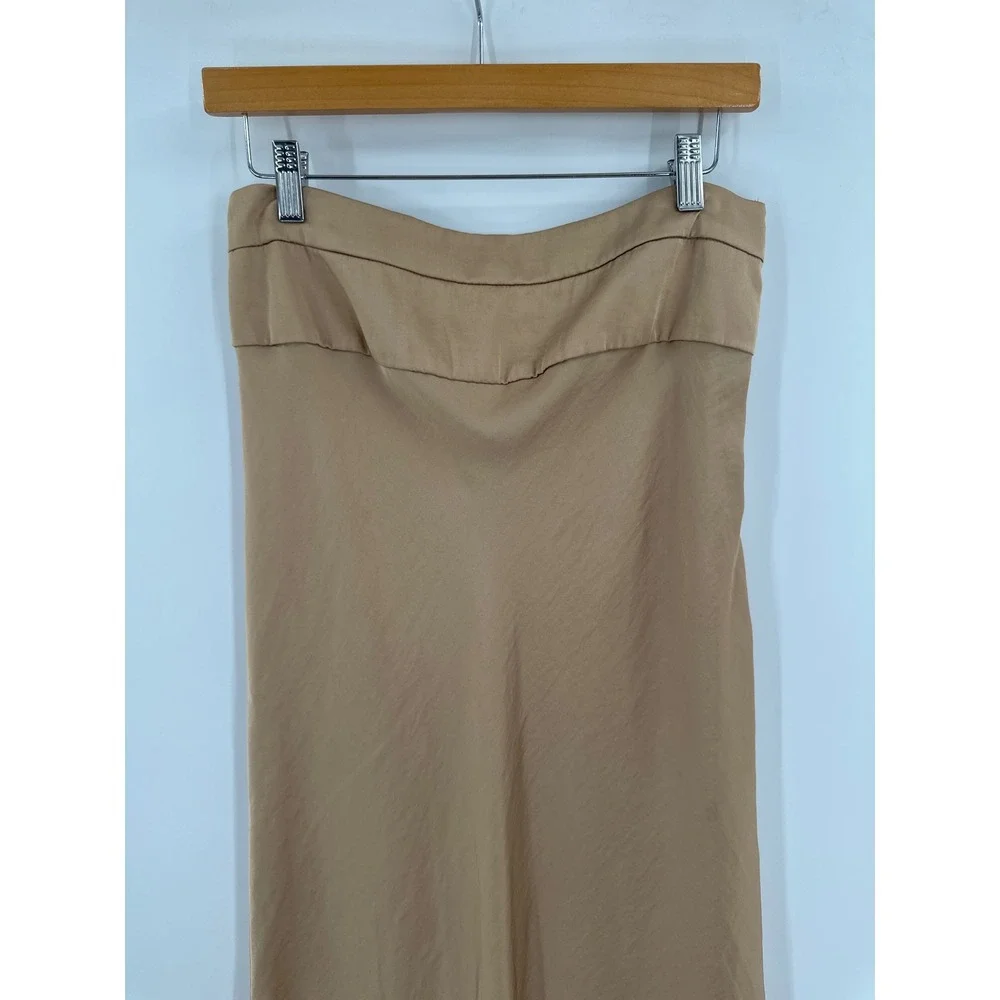 Free People Normani Bias Skirt Gold 10